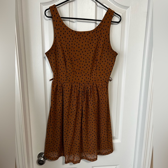 Mystic mini polkadot fit and flair dress LG - Picture 1 of 2